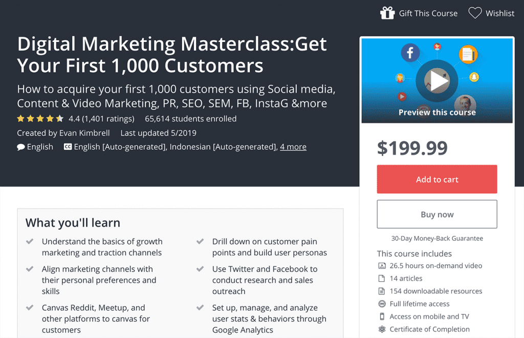 digital marketing masterclass get your first image