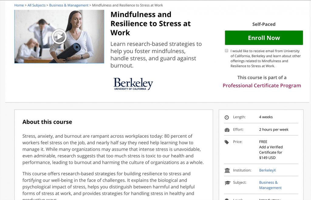 Mindfulness and Resilience to Stress at Work Image