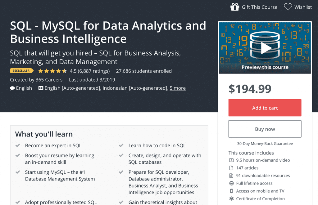 SQL MySQL for Data Analytics Image