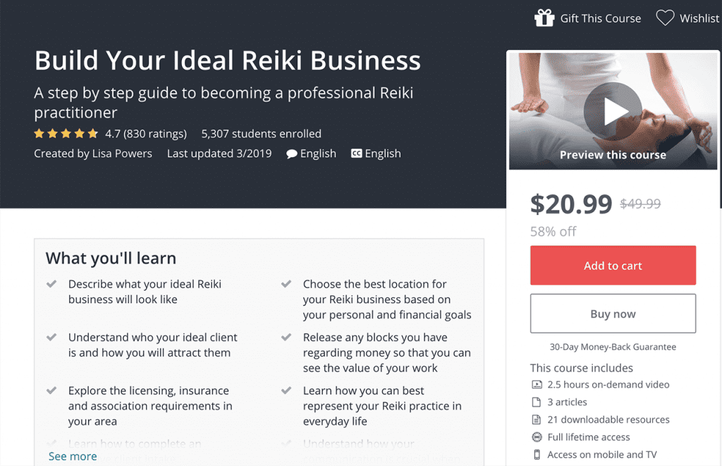 build your ideal reiki biz