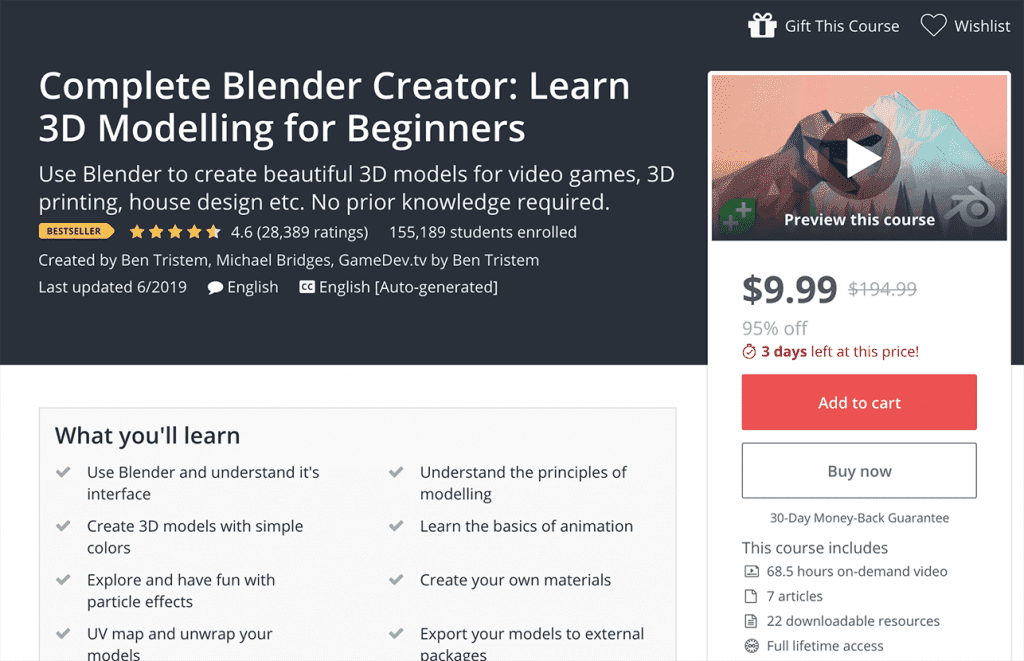 9 Best Blender Courses, Classes & Tutorials with Certification Online