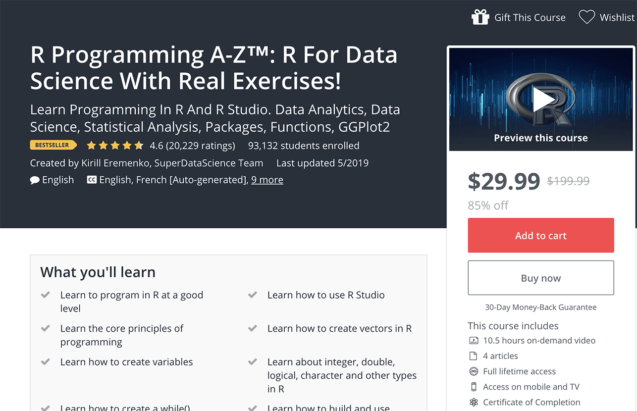 7 Best R Programming Courses, Tutorials and Classes with a Certificate ...