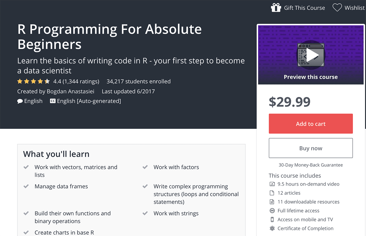 7 Best R Programming Courses, Tutorials and Classes with a Certificate ...