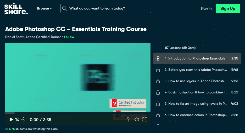 skillshare screenshot