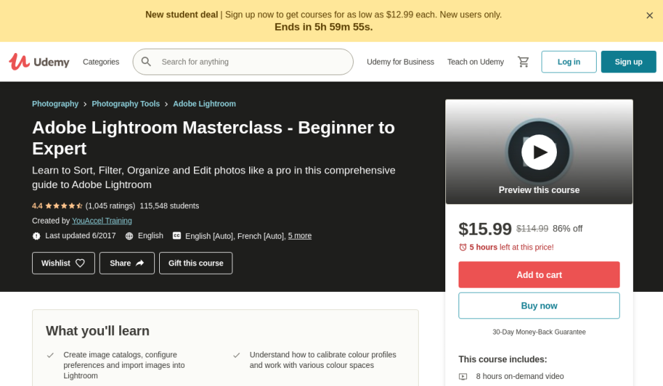 adobe lightroom courses online free