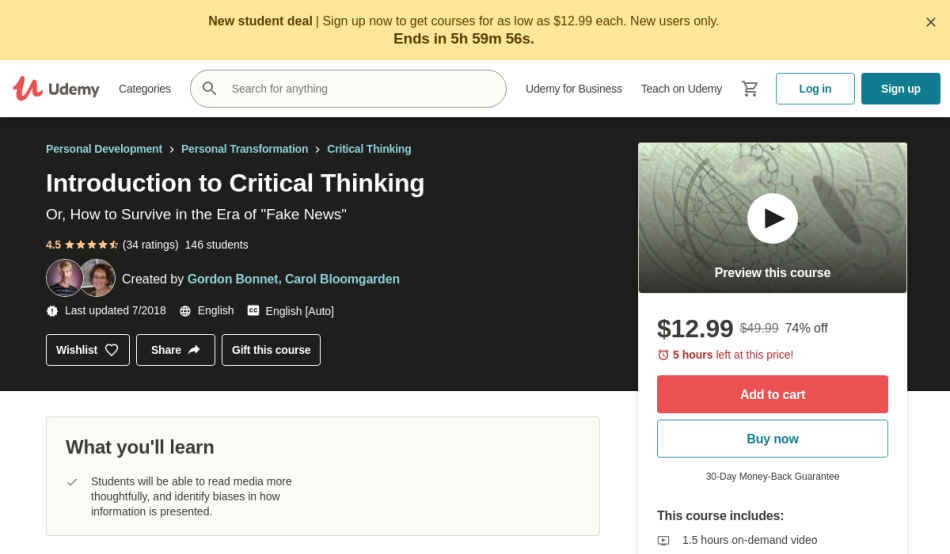 best critical thinking course